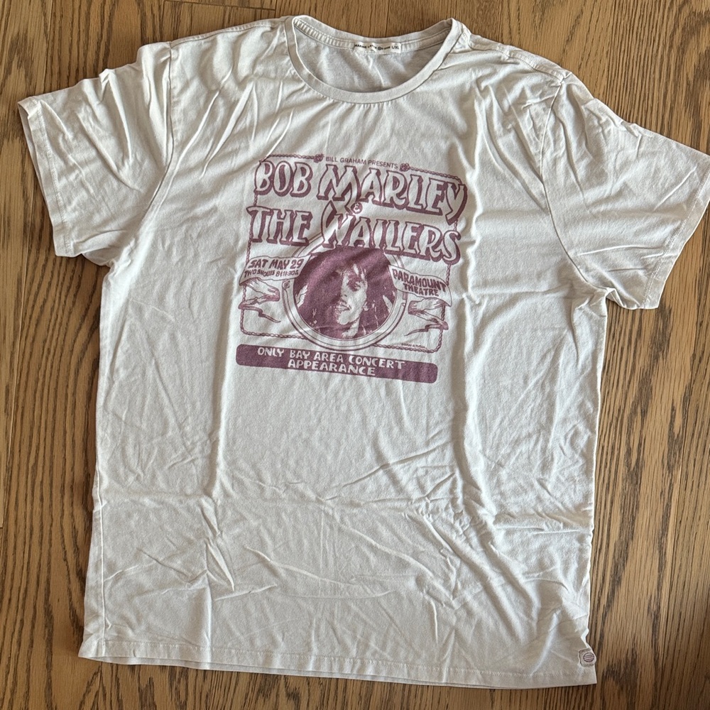 Marine layer- Bob Marley The Wailers Cream Graphic T-Shirt